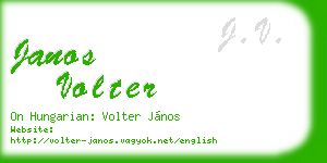 janos volter business card